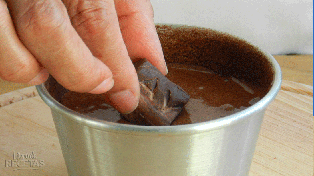 Coulant de chocolate paso 6b