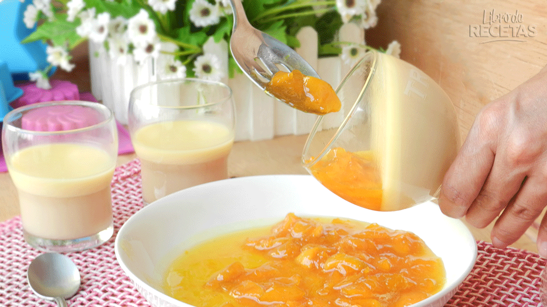 Panna-cotta con mermelada de durazno- Paso 6