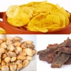 Cecina con chifles